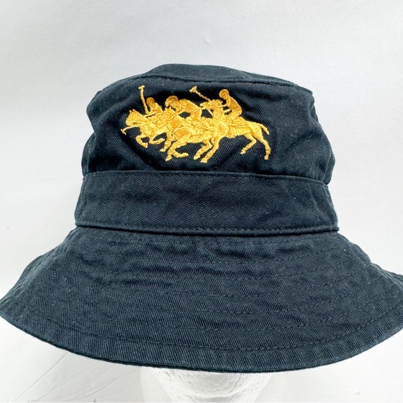 Polo Ralph Lauren Lunar New Year Gold Triple Pony Black Bucket Hat - Picture 2 of 8